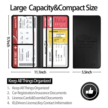 Auto Document Wallet - Stylish Vehicle Organizer