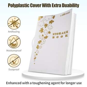 Callroon Puzzle Storage Folder 33.4x26.3 Inch, 20 Pockets, 1000 Pieces with Metal Binder; Puzzle Organization, DIY Art Painting Storage Christmas, Birthday