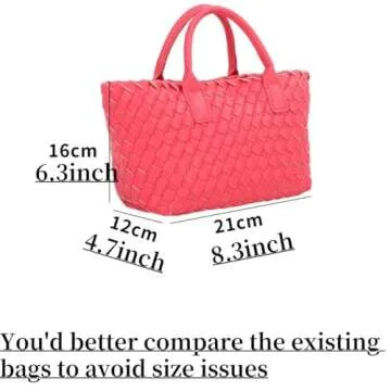 Medium Size Woven Tote Handbag for Women Work Tote Bag Shoulder Purse Tote Purse Shoulder Bag Travel Tote Bag-1