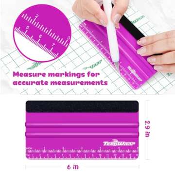 TECKWRAP Professional Squeegee Tool for Vinyl Decals, Inkjet Vinyl Sticker Paper,and Wallpaper - 6"x...