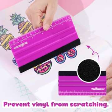 TECKWRAP Squeegee Tool for Crafts & Projects - Scratch-Free