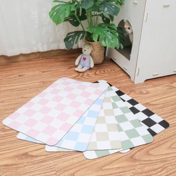 Ralxion Checkered Dog Feeding Mat - Stylish, Absorbent and Durable for Pets