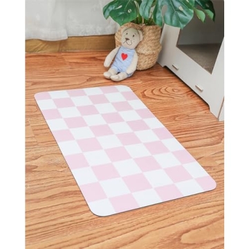 Stylish Ralxion Checkered Dog Feeding Mat for Pets