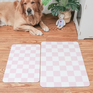 Stylish Ralxion Checkered Dog Feeding Mat for Pets