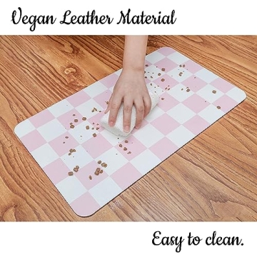 Stylish Ralxion Checkered Dog Feeding Mat for Pets