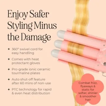 Ceramic Waver for Stunning Beach Waves & Easy Styling