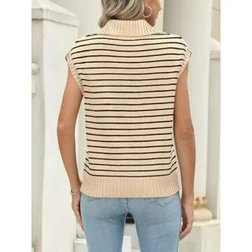 LILLUSORY V Neck Cap Sleeve Sweater Vest for Women