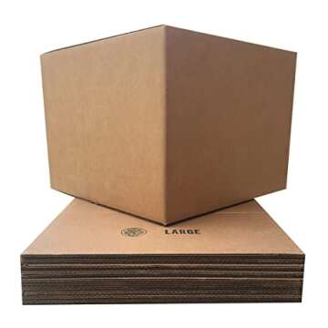 Large Moving Boxes (6 Pack) 20x20x15-inches Packing Cardboard Box