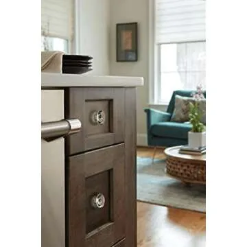 Amerock Glass Knob in Clear/Golden Champagne | Modern Upgrade