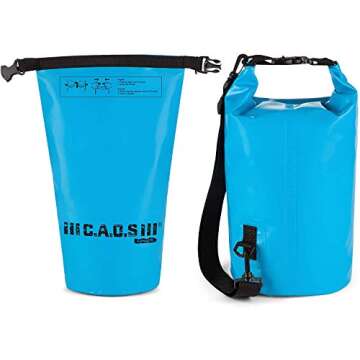CAOS Kayak Dry Storage Bag - Waterproof PVC, Blue, 15L - Enjoy All Outdoor Water Sports with The Dry...