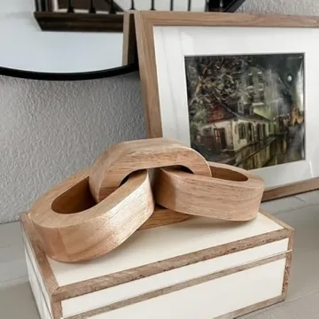 Deco Azul Wood Chain Link Decor for Unique Home Styling