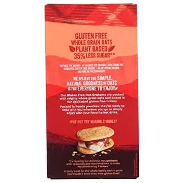 Nairn's Gluten-Free Original Oat Grahams - Healthy, Tasty and Safe for Celiacs. Perfect On-the Go Snack. High Fiber, No Artificial Colors, Flavors, or Preservatives, 5.64oz
