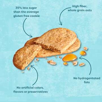 Nairn's Gluten-Free Original Oat Grahams - Healthy, Tasty and Safe for Celiacs. Perfect On-the Go Snack. High Fiber, No Artificial Colors, Flavors, or Preservatives, 5.64oz