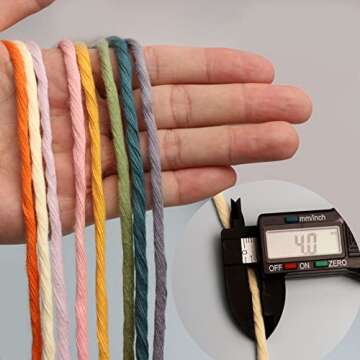 Likeecords 4mm Macrame Cord for Crafts and Decor