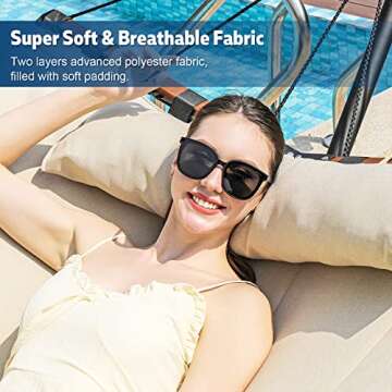 TegerDeger 12FT 2 Person Hammock Large Hammock 450LB Capacity with V Shaped Hardwood Spreader Bar & ...