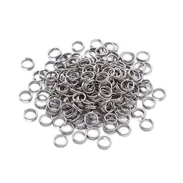 Kissitty 500pcs 6/25 Inch Diameter Stainless Steel Double Loops Split Open Jump Rings 1.5mm Thick Connectors Chainmail Making Jewelry Findings