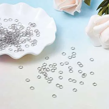 Kissitty 500pcs Stainless Steel Double Loop Jump Rings for Jewelry Making
