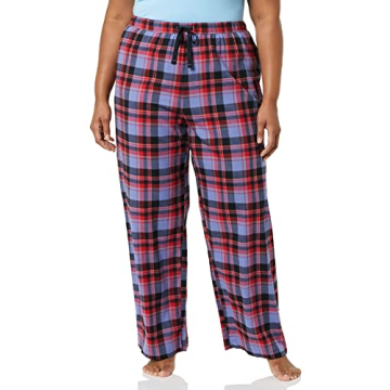 Amazon Essentials Women's Flannel Pajama Sleep Pant (Available in Plus Size), Blue Mixed Tartan, XX-...