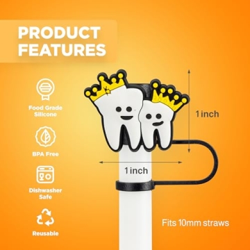 Cute Silicone Straw Cover Caps for Stanley Cups | 12Pcs