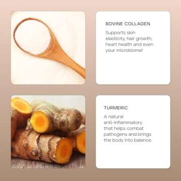 Kroma Premium Grass Fed Beef Bone Broth, Dairy & Gluten Free Powder Mix with Collagen, Protein, Turm...