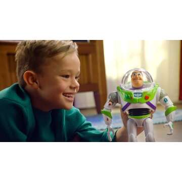 Mattel Disney Pixar Toy Story Talking Buzz Lightyear Action Figure with Motion, Action Chop 10-inch ...