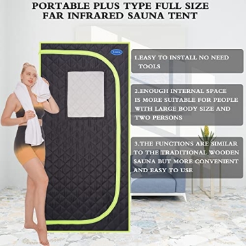 UBGO Plus Size Far Infrared Sauna Tent Home Spa Relaxation