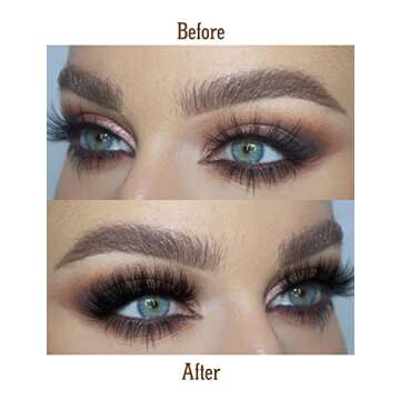 Eyelashes Mink Lashes Fluffy Natural Look False Lashes Wispy Full Eye Lashes 8D 20 mm Long D Curl St...