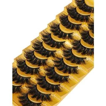 Luxurious 8D Fluffy Mink Lashes - 10 Pairs Reusable