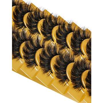 Luxurious 8D Fluffy Mink Lashes - 10 Pairs Reusable