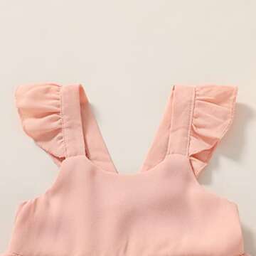 YOUNGER TREE Toddler Girl Baby Sleeveless Dresses Smocking Casual Dress (3-4T, Pink)