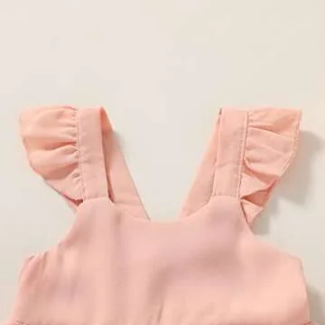 YOUNGER TREE Toddler Girl Baby Sleeveless Dresses Smocking Casual Dress (3-4T, Pink)