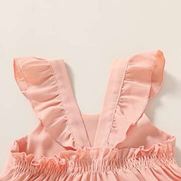 YOUNGER TREE Toddler Girl Baby Sleeveless Dresses Smocking Casual Dress (3-4T, Pink)