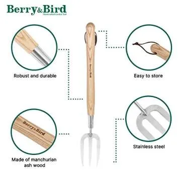 Berry&Bird Gardening Hand Fork – Ergonomic & Durable