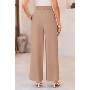 PRETTYGARDEN Women's Wide Leg Work Pants Business Casual High Waisted Loose Palazzo Trouser Summer C...
