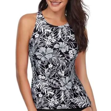 Holipick Floral Tankini Swimsuit for Women - Tummy Control