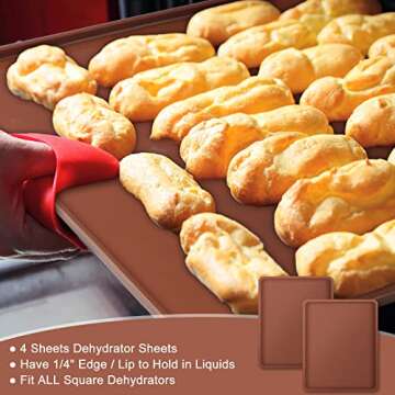 Silicone Dehydrator Mats & Mesh Sheets for Healthy Snacks