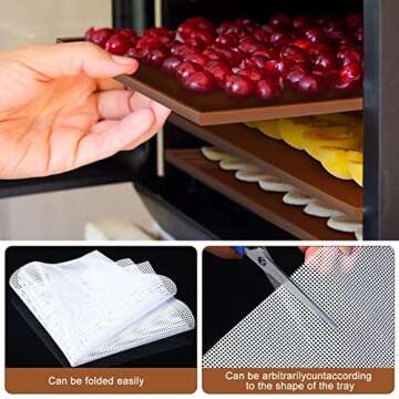 Silicone Dehydrator Mats & Mesh Sheets for Healthy Snacks