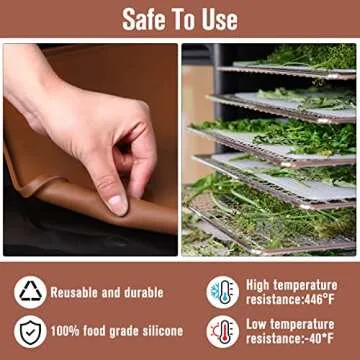 Silicone Dehydrator Mats & Mesh Sheets for Healthy Snacks
