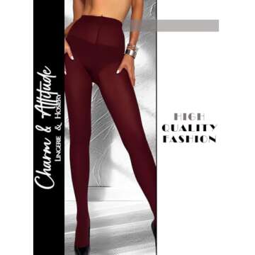 Charm and Attitude Burgundy Tights for Chic Comfort