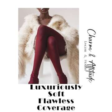 Charm and Attitude Burgundy Tights for Chic Comfort