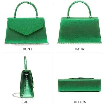 Dasein Evening Bag - Elegant Glitter Clutch for Women