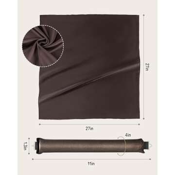 Overnight Blowout Rods Heatless Curls - 4 Pcs Hair Curlers to Sleep In, Velvet Hair Rollers with Satin Hair Scarf,Brown