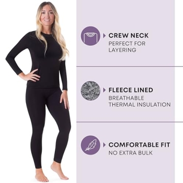 Rocky Women's Thermal Underwear Ultra-Soft Fleece for Cold