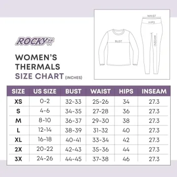 Rocky Women's Thermal Underwear Ultra-Soft Fleece for Cold