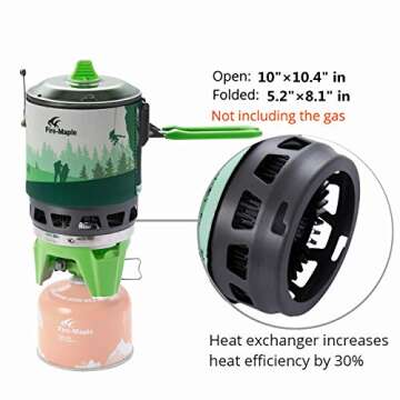 Fire-Maple "Fixed Star 3" Personal Cooking System | Pot/Jet Burner Stove System with Electric Igniti...
