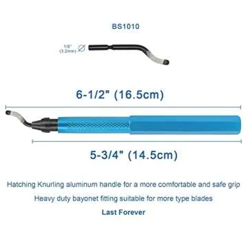 VASTOOLS Swivel Head Deburring Tool 6-1/2“/ Metal Handle Chamfer Tool/Removing Burr from Aluminum, Copper, Brass and Plastic Pipes …