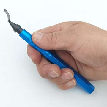 VASTOOLS Swivel Head Deburring Tool 6-1/2“/ Metal Handle Chamfer Tool/Removing Burr from Aluminum, Copper, Brass and Plastic Pipes …