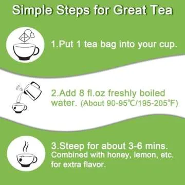 FullChea - Holy Basil Tea Bags, 40 Teabags Tulsi Tea, 2g/bag - Premium Holy Basil Leaves - Non-GMO - Caffeine-free - Support Digestion & Boost Immunity