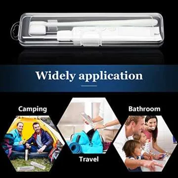 Patelai 2 Pack Travel Size Toothbrush Case Holder Portable Clear Toothbrush and Toothpaste Storage Container Hard Plastic Transparent Carrying Box for Traveling