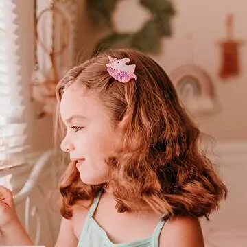 FROG SAC Charm Headbands for Girls - Kids Hair Bands with Interchangeable Clips, Thin Head Band Accessories for Children (Unicorn/Butterfly/Bow, Kids)